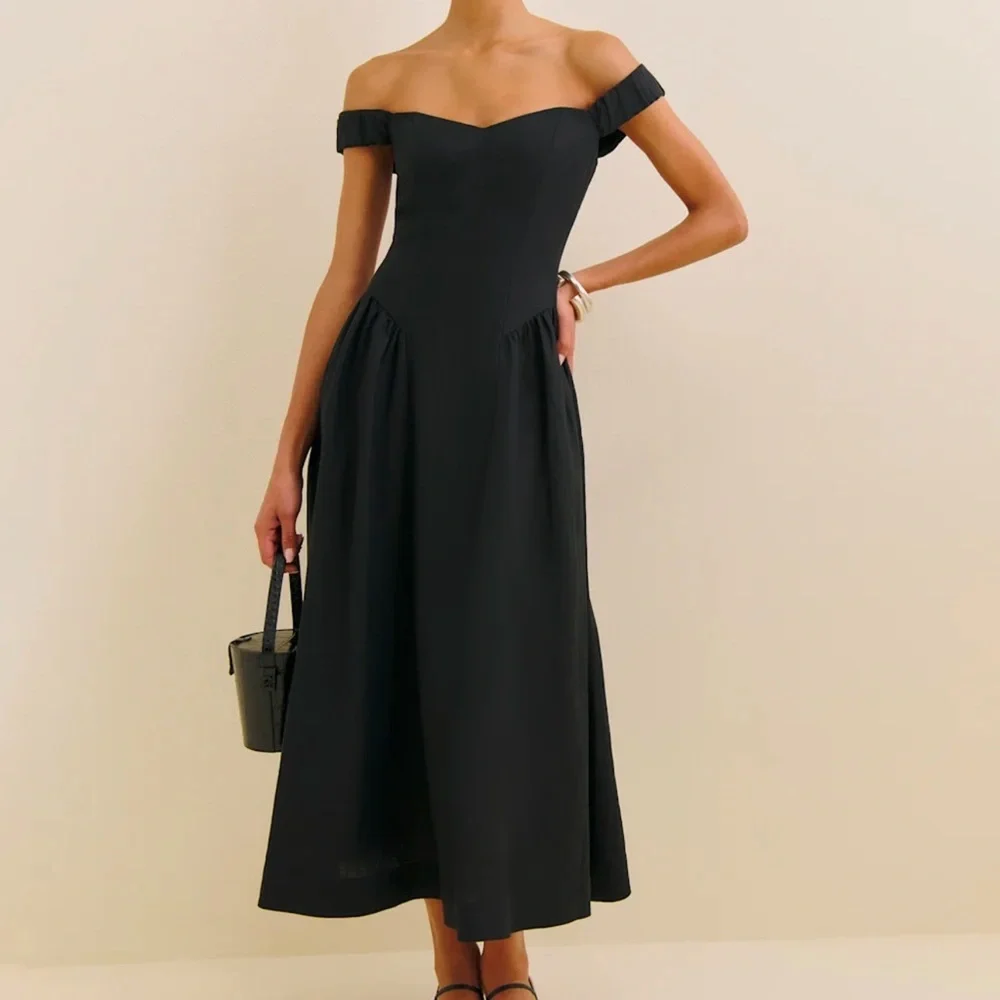 🖤New Reformation Monet Dress Black - Picture 2 of 5